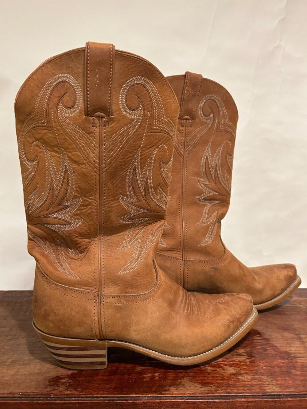 Durango Brown Leather Western Heeled Boots
